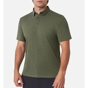NEW Modern Ambition Men's M Olive Green Polo Shirt Pattern